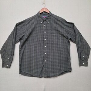 Mark Alexander Sport Men's Long Sleeve Button Up Black Check Shirt Size‎ XL